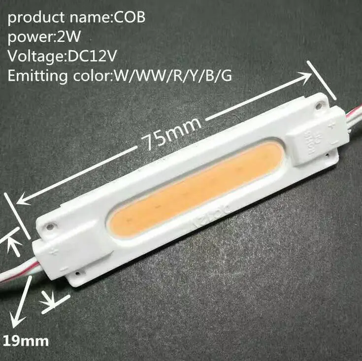 COB впрыска светодиодный 12 В с объективом водонепроницаемый IP67 Светодиодный модуль освещения светодиодный светящиеся подвески для канальных букв