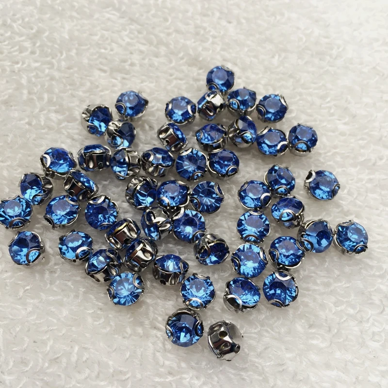 

100pcs 6mm Hot sale 6mm Anti scratch claw rhinestone Sew-on Rhinestones use for DIY Clothes & Accessories parts-B854