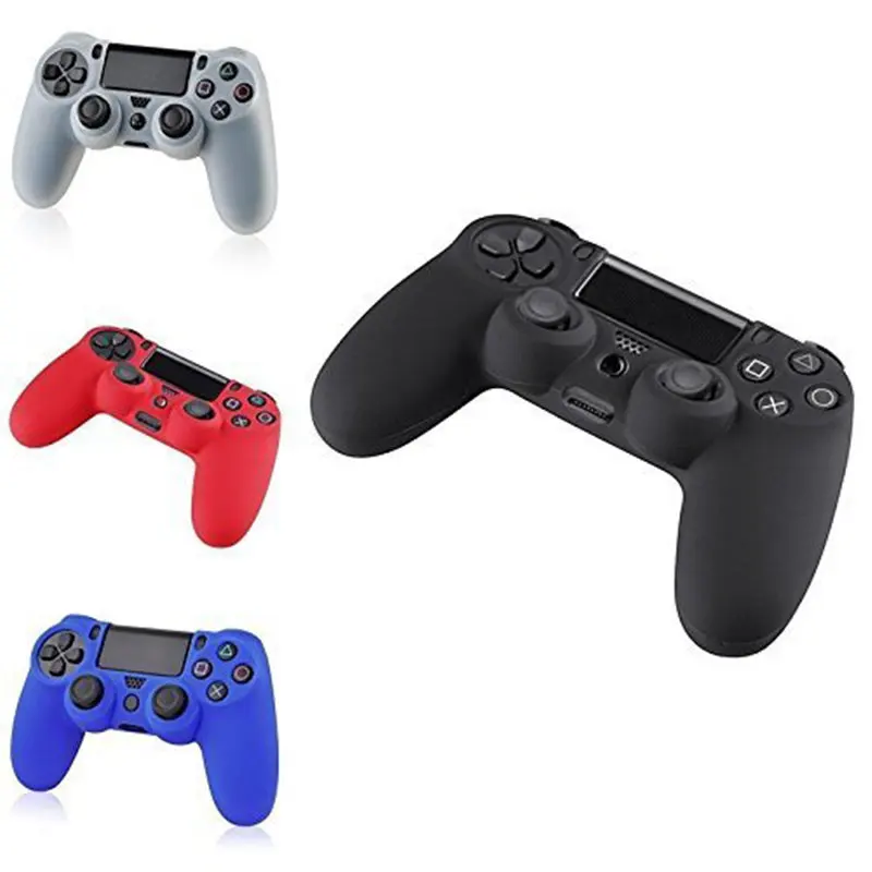 Yoteen Мягкая силиконовая кожа для sony PS4 резиновый чехол Dualshock 4 игровой контроллер Крышка Thumbstick Caps