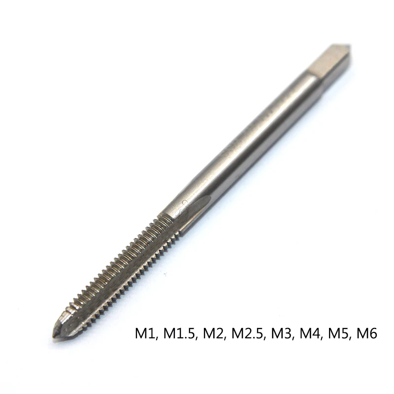 

1PC M1 M1.5 M2 M2.5 M3 M4 M5 M6 Metric Straight groove tap HSS Hand Screw Thread Hand Tap