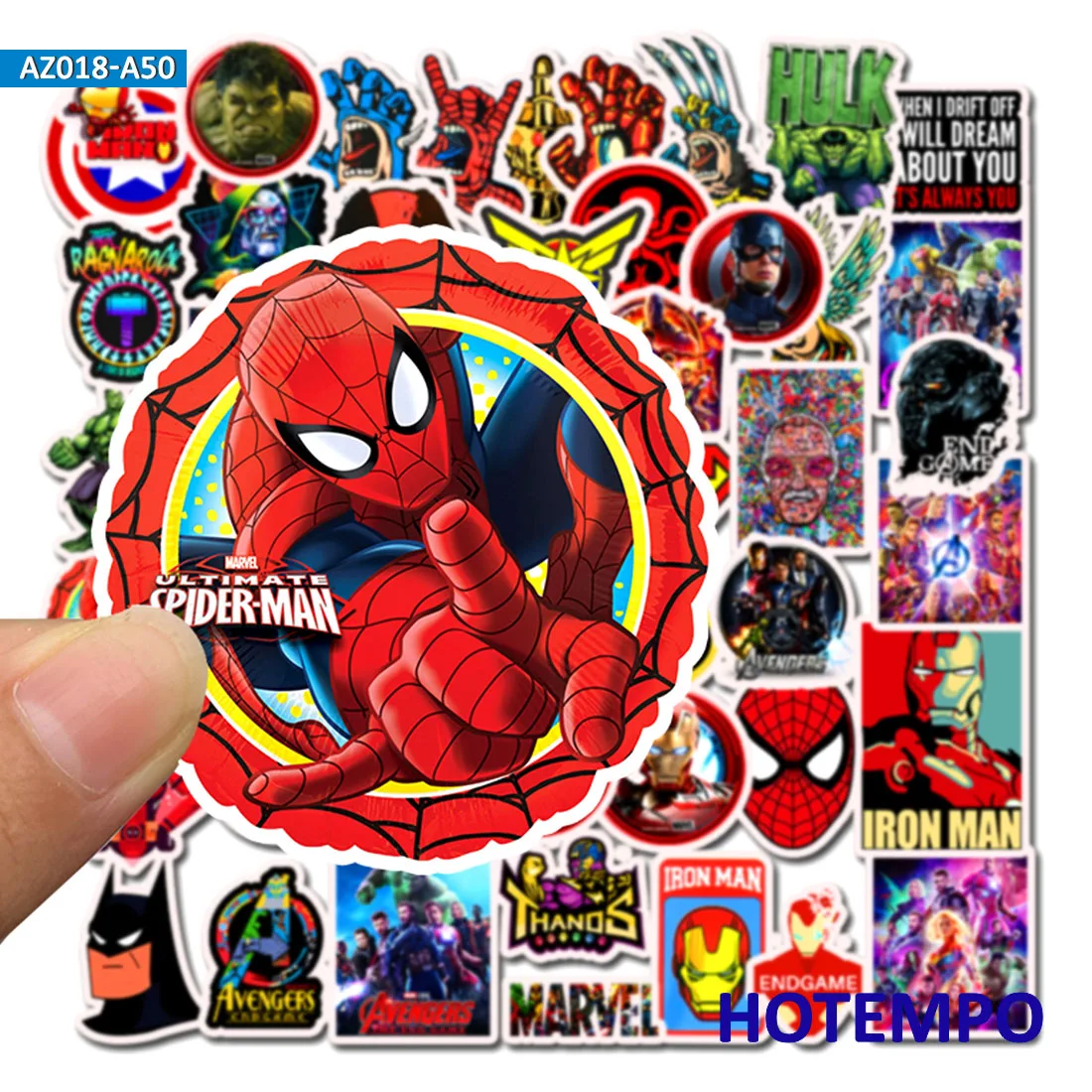 Super Hero Cartoon Comic Anime Stickers Pack Movies Character Men for Mobile Phone Laptop Luggage Skateboard Car Decal Stickers