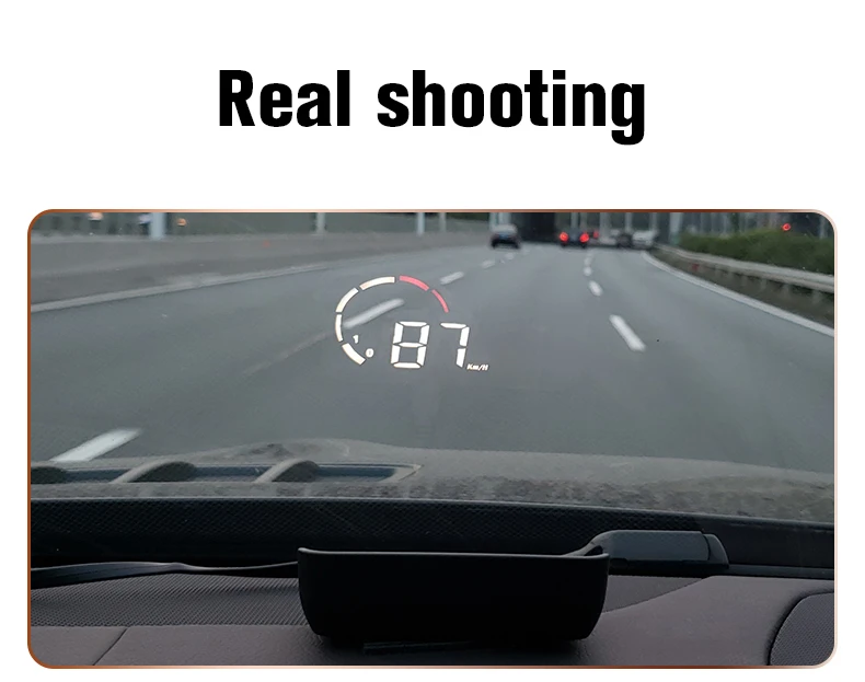 Geyiren новые M10 hud-дисплей с блендой желтый светодиодный световой сигнал для лобового стекла проектор головой вверх дисплей OBD сканер Скорость топлива Warnin
