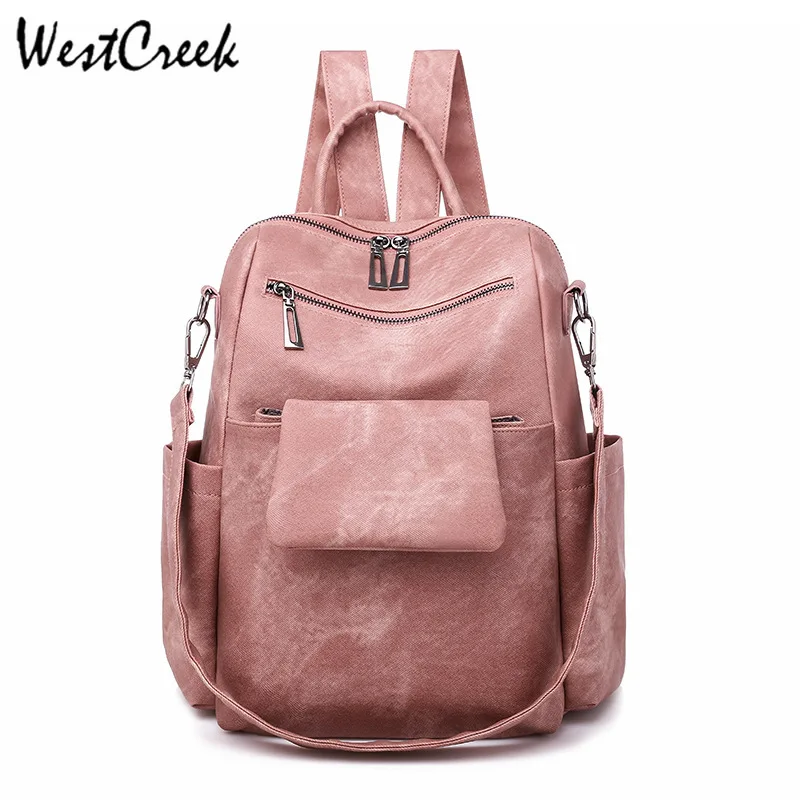 

WESTCREEK Brand Women Backpack Female Multifunction Shoulder Backpacks Large Capacity Bookbag with Mini Bag