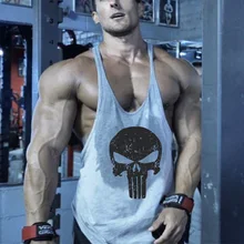 Летняя одежда для фитнеса, майка, мужская майка для тренажерных залов, майка Canotta для бодибилдинга, Стрингер, майка, майка без рукавов, Майки с черепом