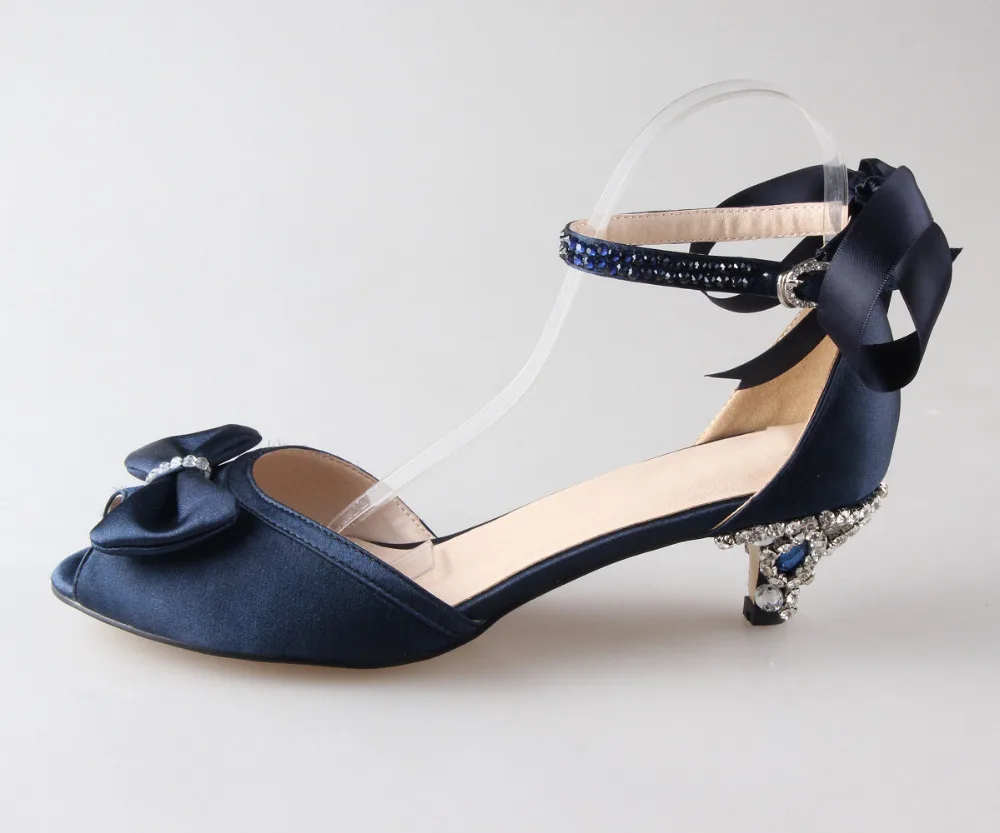 Bottines Bleu Marine Femme à Talon