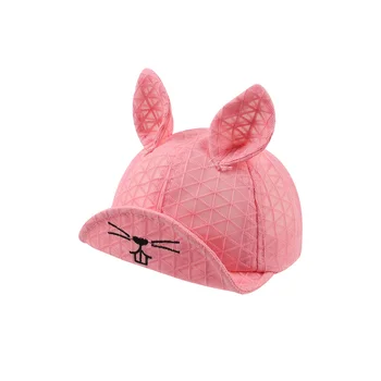 

Baby Baseball Cap Solid Smile Print Hat with Cute Rabbit Ears Baseball Cap Spring Suncreen Travel Sun Hat Girl's Baby Clothing