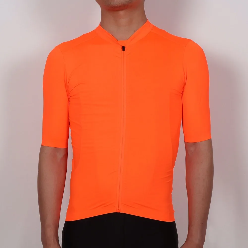 

2018 Newest pro team Fluorescence Orange Cycling Jersey Bike Wear Bicycle Short sleeve top Newest technology fabric Best Quality