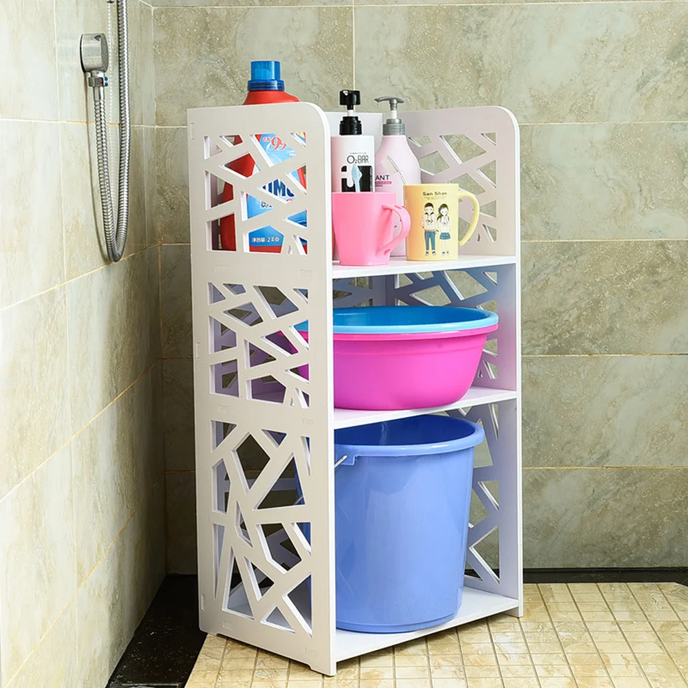 

Toilet toilet water cube shoes 3 layer shelf bathroom washbasin rack corner implementation heart shelf lo89201