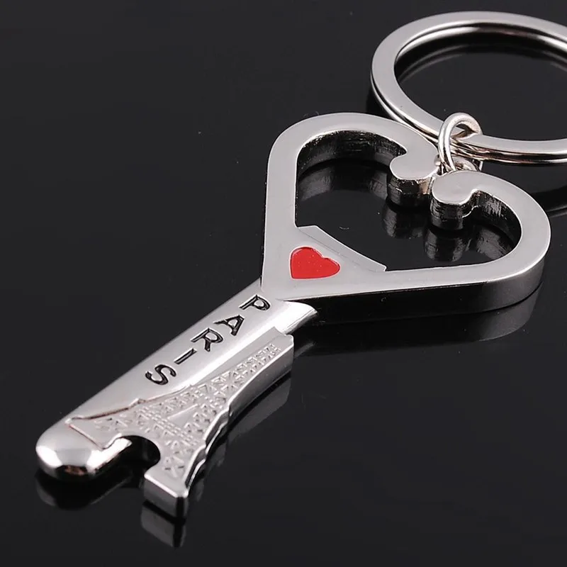 

1 piece paris style eiffel tower shaped metal bottle opener key chain keychain key ring key finder for beer hot gift