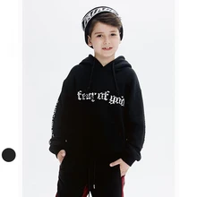 Winter Boy Clothes Long Sleeve Thick Hoodie Sweater For Kids Black Cool Boys Sweatshirt Winter Tops For Baby HS18