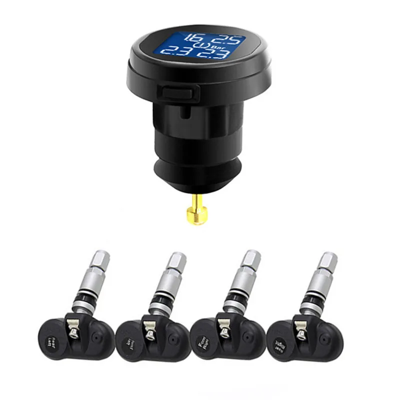 

1PCS Brake Fluid Tester DC 12 ~ 24V LCD 4 Wireless TPMS Cigarette Lighter Tire Pressure Monitor Internal Dropship 19Y29