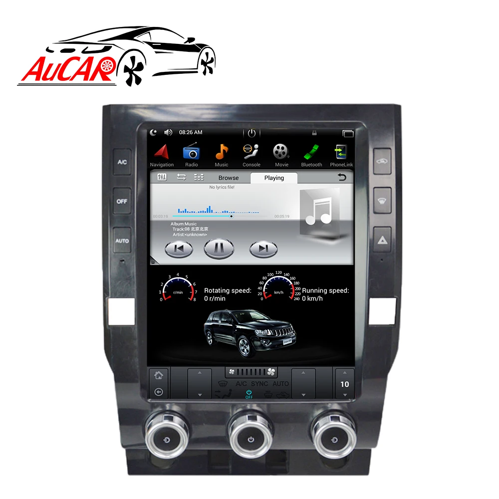 

Screen Tesla Style 12.1'' 2 Din android 8.1 Car radio GPS Navi DVD Player for Toyota tundra 2014 2015 2016 2017 2018 2019 auto