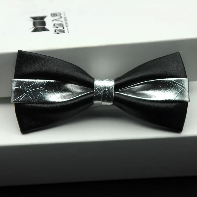 Ninirusi из искусственной кожи Для мужчин Bling Bow Tie Solid бабочка Gravata Новое поступление модные corbatas Hombre Свадебная вечеринка Для женщин Bowties