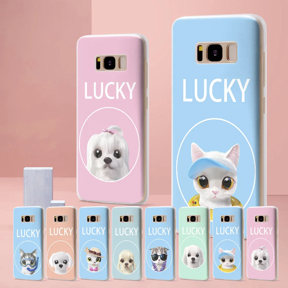 

For Samsung Galaxy S8 Lucky Cat Case for Samsung Galaxy S10 S10e Case for Funda Samsung Galaxy S8 S7 Edge S8 S8 Plus S9 S10 Plus