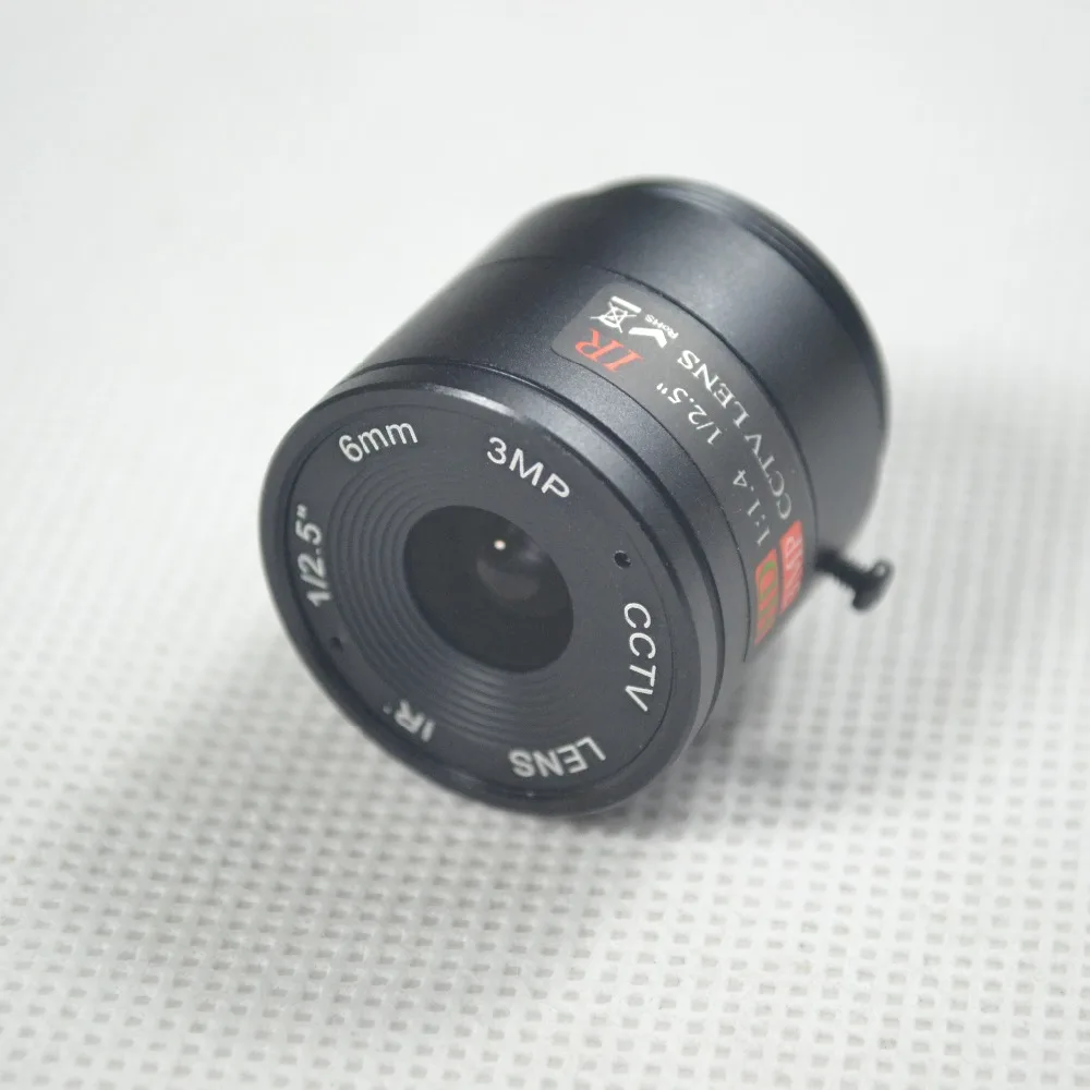 25 шт 6 мм 3MP объектив с креплением CS Mount 1/2. 5 ''F1.4 CS фиксированный ИК 3,0 линза CCTV 5,0 мегапикселей для IR 720 P/960 P/1080 P CCTV ip-камера видеонаблюдения с поддержкой Wi Камера