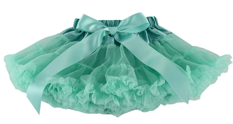 Пышная От 1 до 18 лет шифоновая юбка-американка для девочек; однотонные юбки-пачки; Танцевальная юбка для девочек; Рождественская фатиновая Нижняя юбка - Цвет: Turquoise