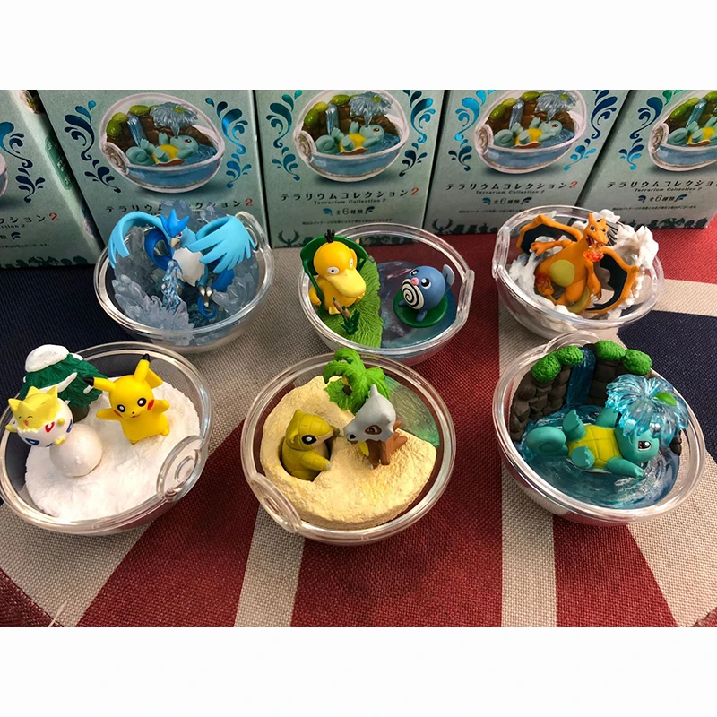 6 коробок/набор прозрачный супер шар Pika Blastoise Charmander Psyduck Фигурки игрушки украшение