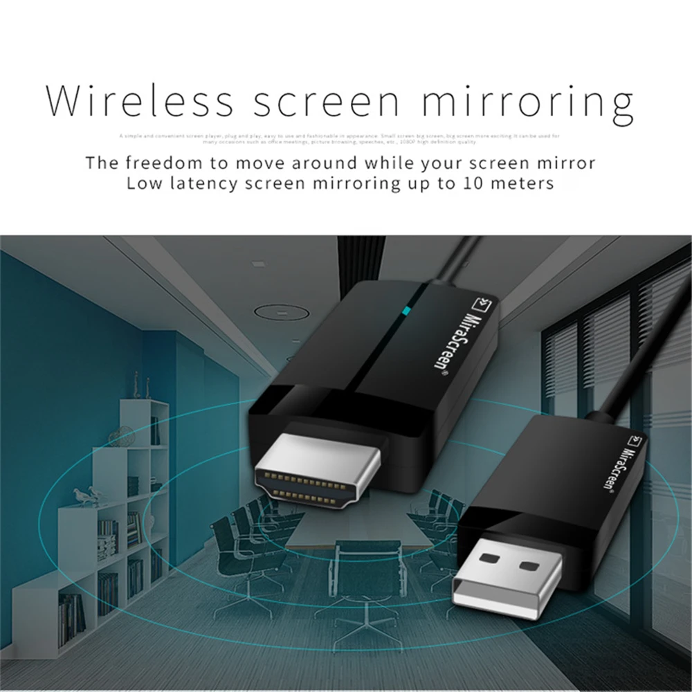 Беспроводной Wifi дисплей ключ HDMI 1080P HD Смарт экран Miracast Airplay для IPhone X 6 7 8 Apple TV USB C к