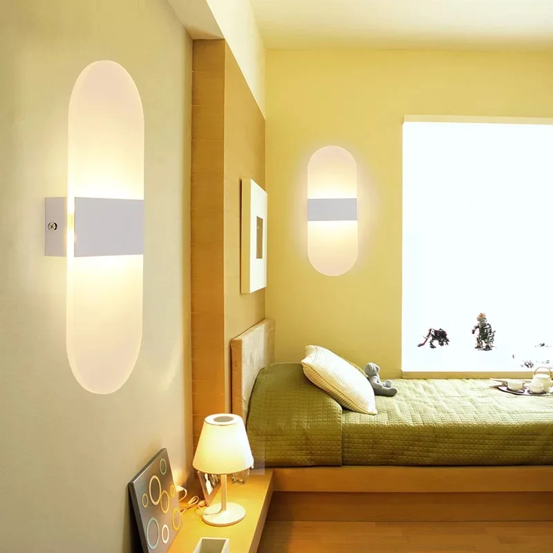 Светодиодный светильник 220 В для помещений, домашний прикроватный светильник для спальни, гостиной, кухни, балкона, прохода, лестницы, ванной комнаты, настенный светильник, светильник для коридора