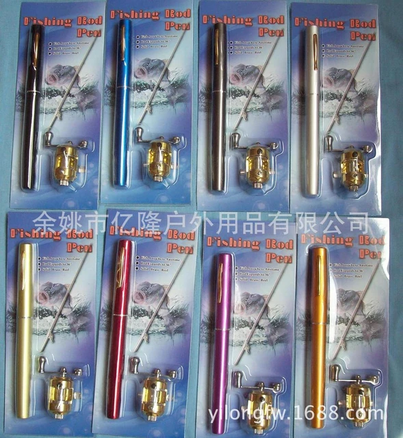 Whole Sale 100sets/lot 1m Pen Fishing Rod Pen Fishing W Mini