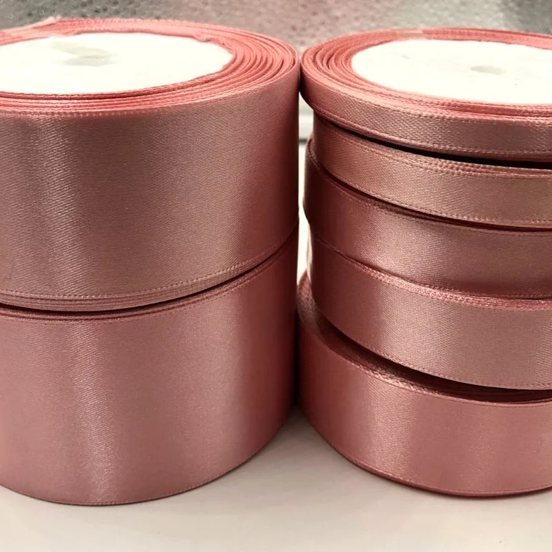 25 Yards Mauve Silk Satin Ribbon Wedding Party Decoration Gift Wrapping