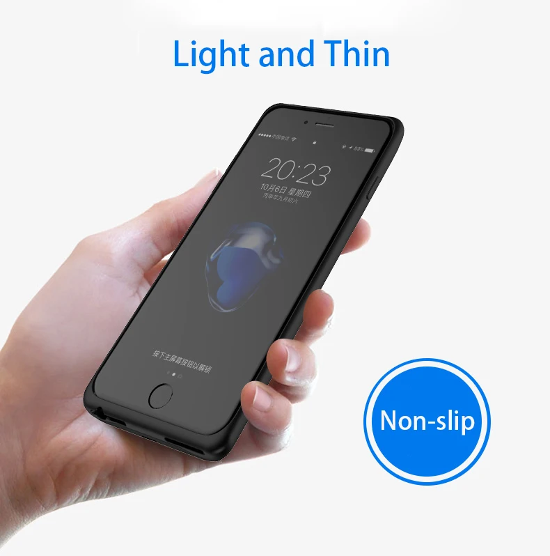 2500/3700mAh PowerBank Case Ultra Slim Battery Charger Case For iPhone 8 7 6 6s Plus External Backup Battery Charging Case Cover