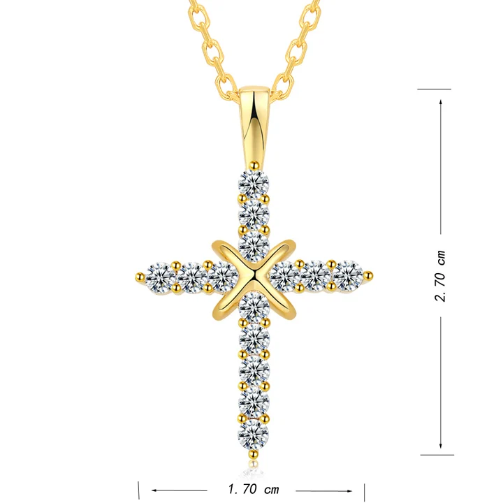 720N41001 CROSS PEDNDANT yellow GOLD size