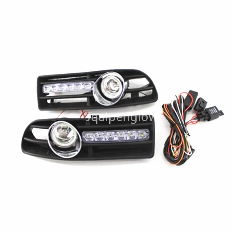 

White Fog Light Bumper Grille daytime running for VW Jetta Bora 1999 2000 2001 2002 2003 2004 MK4 6500K
