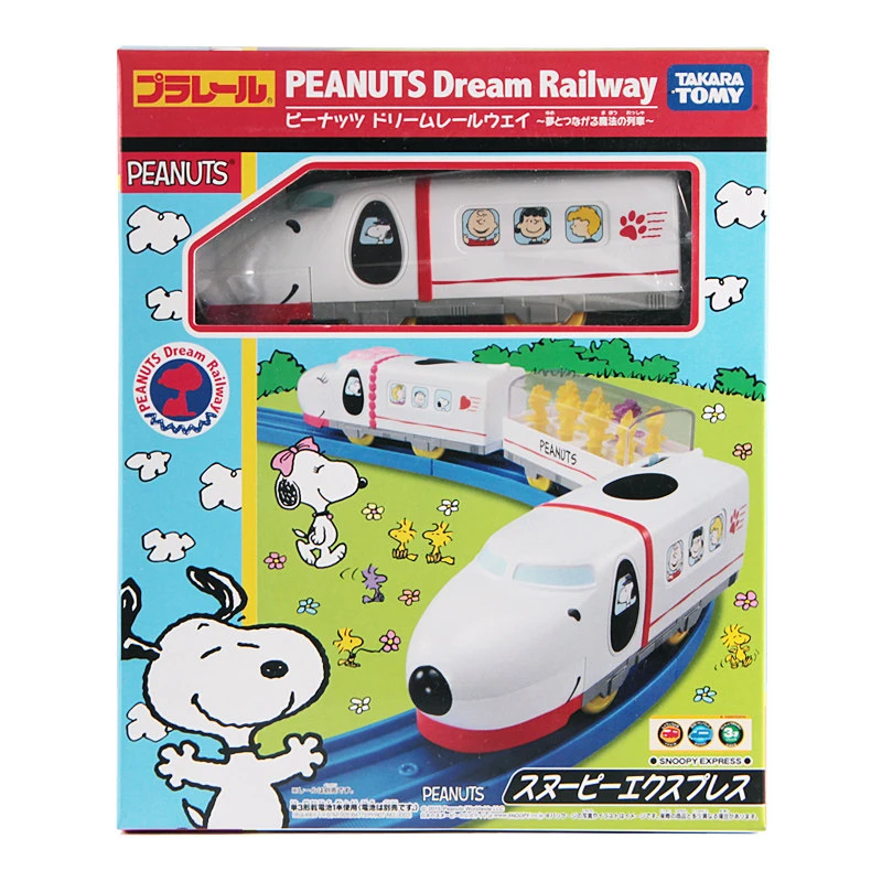 Takara Tomy Peanuts Dream Railway Plarail Snoopy Express Motorized Toy Train New |
