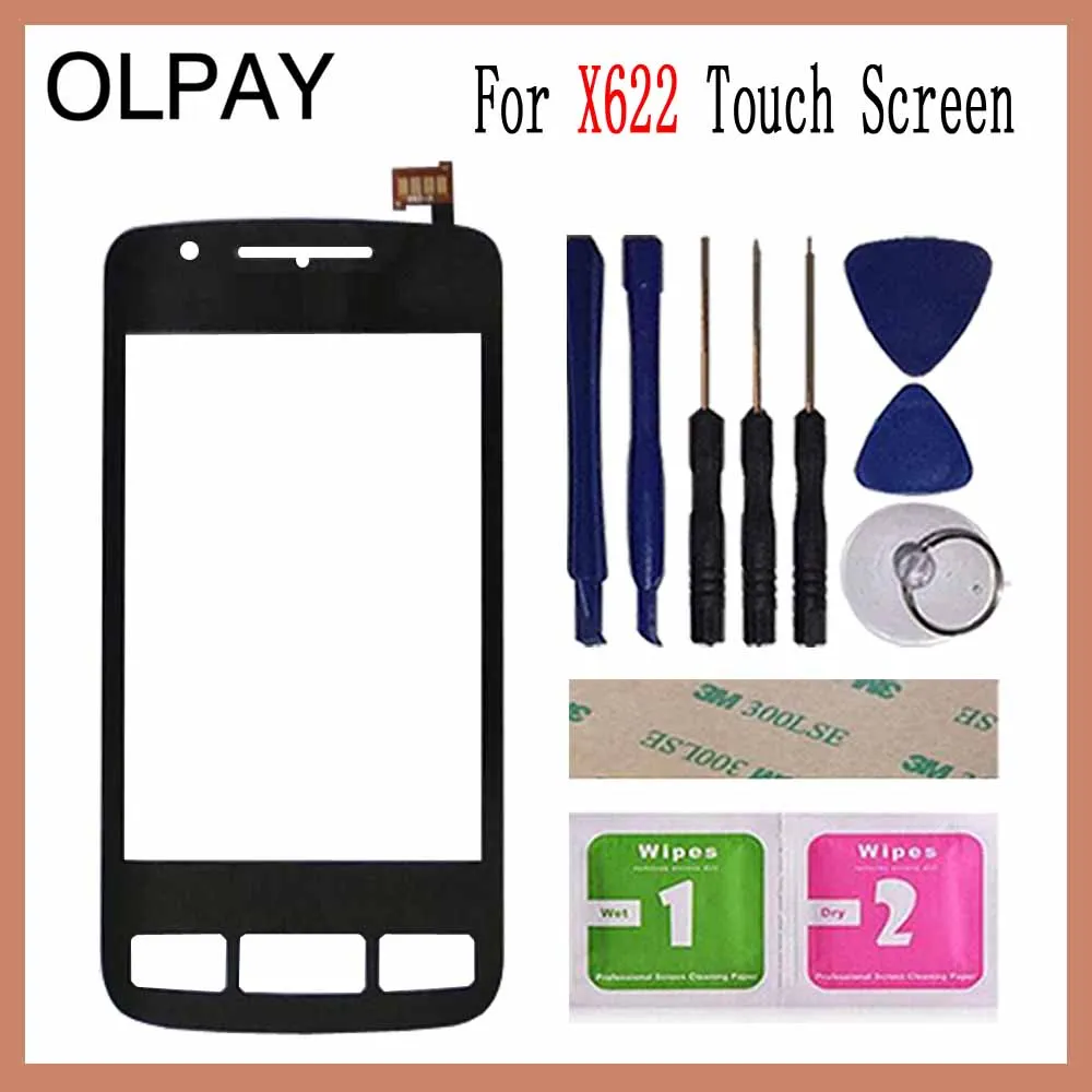OLPAY 3,2 ''мобильный сенсорный экран для philips X622 сенсорный экран Переднее стекло дигитайзер Бесплатный клей и салфетки