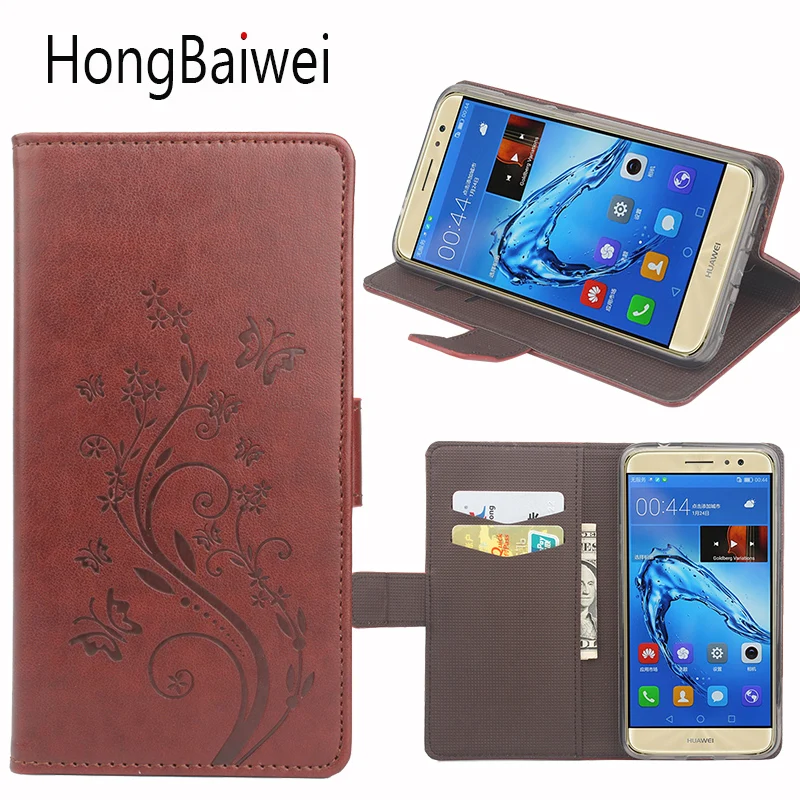 

HongBaiwei Case for Huawei Maimang 5 Case Leather Flower Pattern Flip Luxury Wallet Phone Bag Cover for Huawei Maimang 5