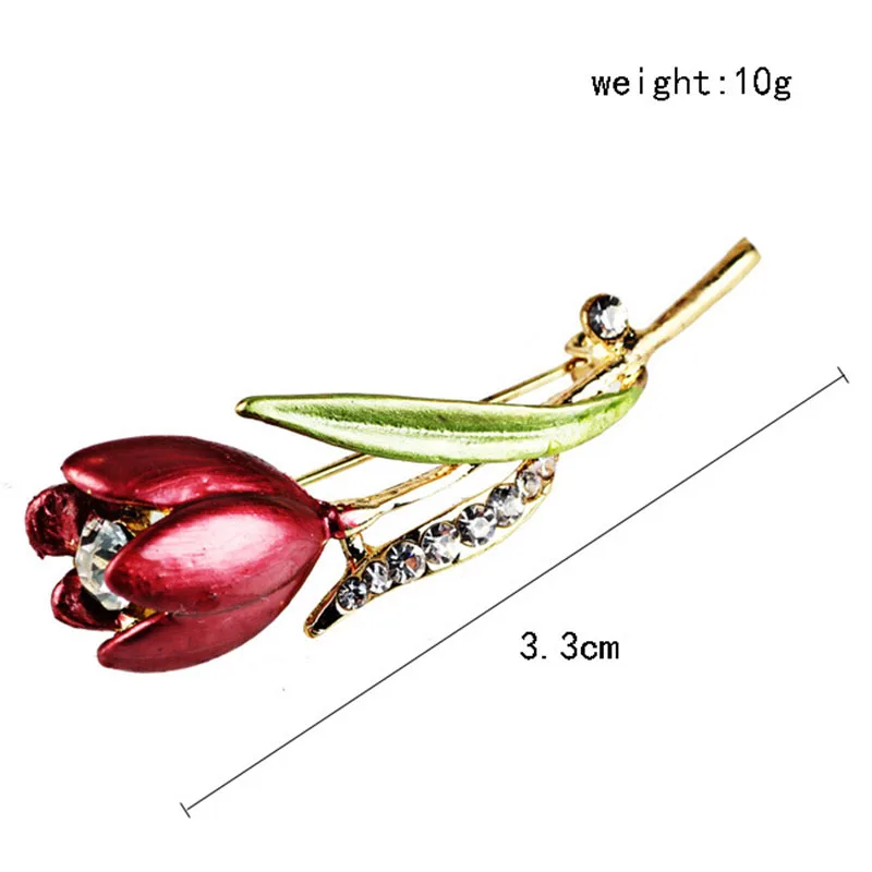 LNRRABC Лидер продаж высокое качество хрустальный Тюльпан Форма красивые модные аксессуары для одежды цветы броши