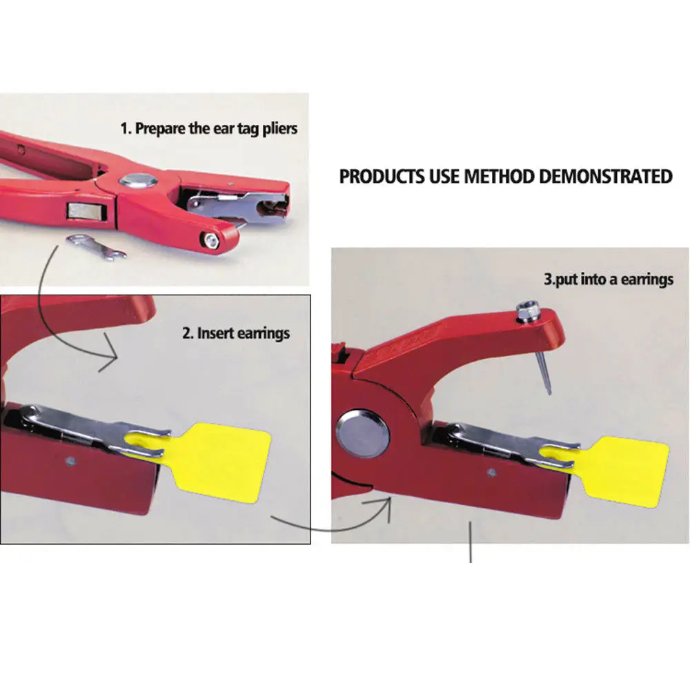 Металлические плоскогубцы для ярлыков 1 шт. Крупный рогатый скот кролик свинья корова, Коза фермы чипы для животных установка плоскогубцы инструмент для животноводства
