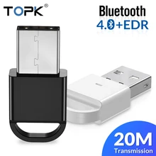 TOPK L06 USB Bluetooth ключ адаптер для компьютера ПК Беспроводная мышь Bluetooth 4,0 музыкальный приемник с динамиком передатчик