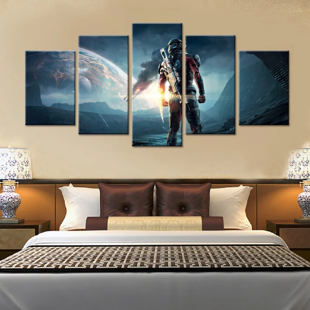 Canvas Painting Video Game Mass Effect Andromeda Large Wallpaper High