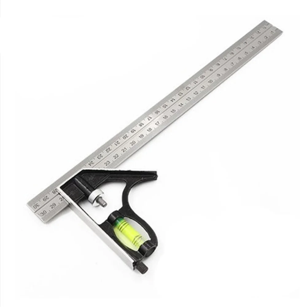 1pcs 0 300mm Stainless Steel Graduated Scale Combination Square Scribe
