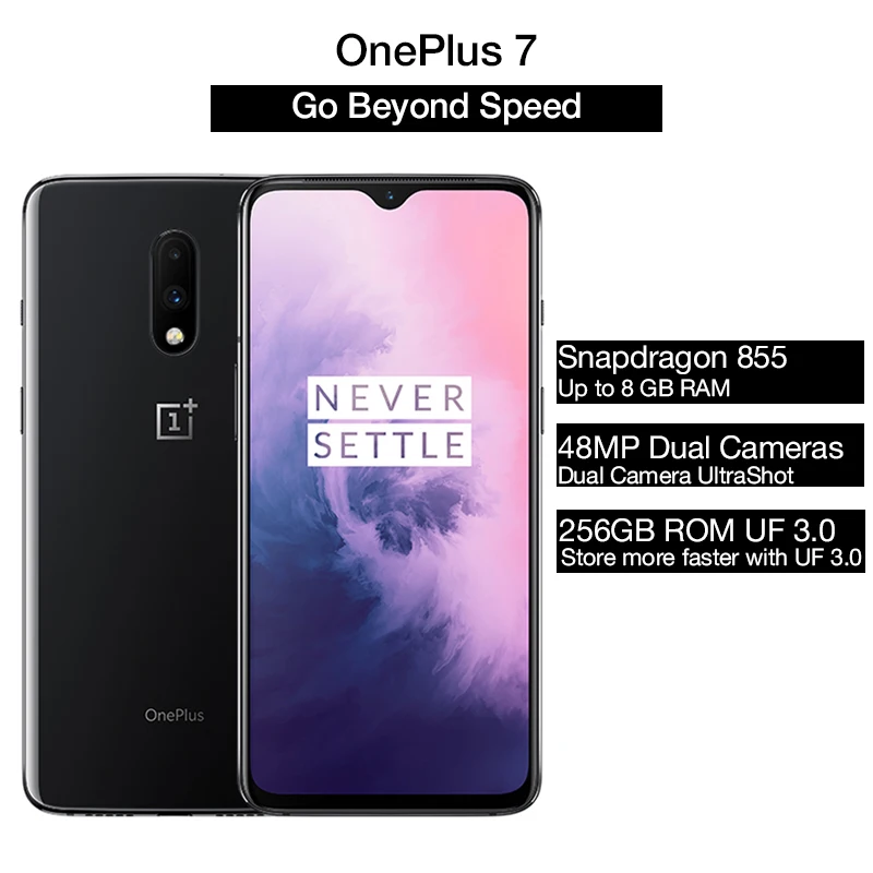 

Oneplus 7 8GB RAM 256GB ROM Smartphone Snapdragon 855 Octa Core 6.41 Inch AMOLED 48 MP Camera Mobile Phone