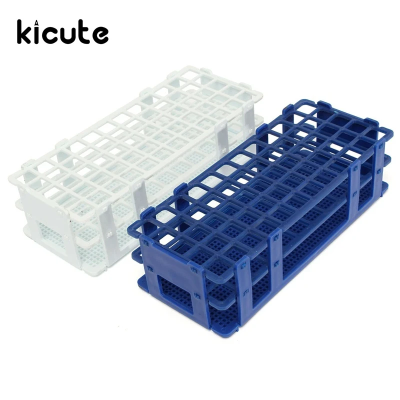

Kicute Excellent Quality 60 Holes 16mm 3 Layers Plastic Test Tube Rack Holder Storage Stand Lab School Supplies Lab Equipment