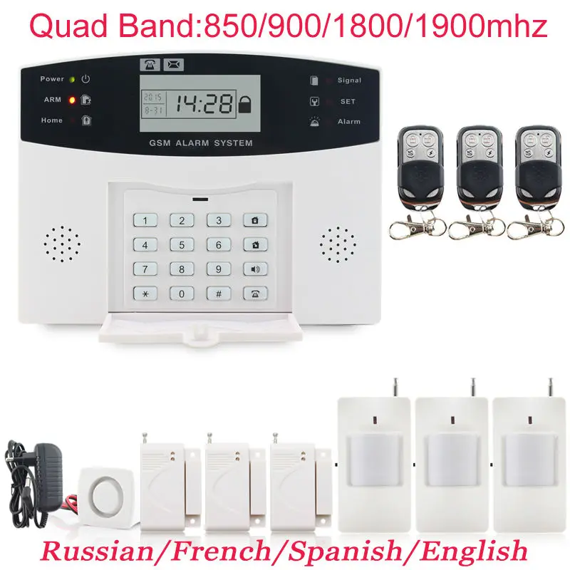 

Wireless&Wired Surveillance GSM Autodial electronic  Security Alarm Systems For Home,Business Free Shipping