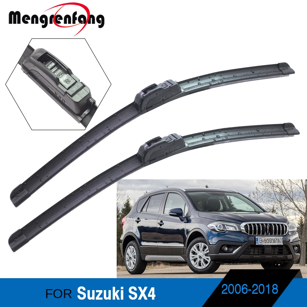 Для Suzuki SX4 S-Cross автомобильные передние щетки стеклоочистителей бескаркасные мягкие резиновые стеклоочистители J крюковые рычаги 2006