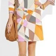 Платья для вечеринок seconds Kill Freeshipping Шелковый хлопок ни Геометрия квадратный воротник печати вязаный эластичный цельный платье