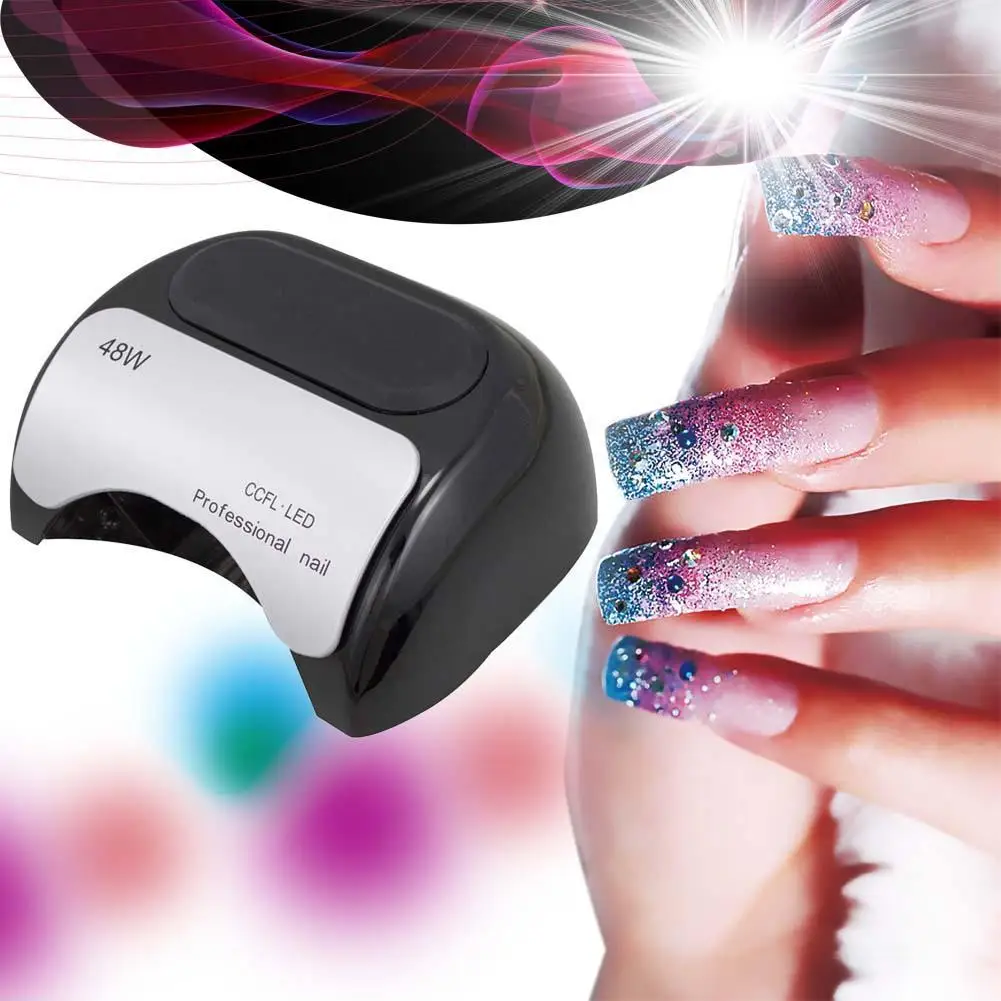 

48W CCFL&LED Nails Cure Lamp UV Gel Dryer Lights for Gel Polish EU Plug Black