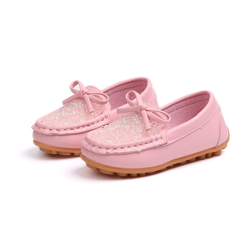 

NANCY TINO New Childrens Single Shoes Flat Candy Bowknot Peas Shoes Girls Princess Shoes Baby Shoes