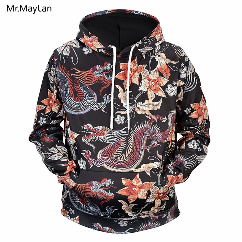 

Chinese Nation Style Embroidery Dragons Printing 3D Jackets Men/Women Traditional Print Hoodies Pullover Boys Cool Tracksuits