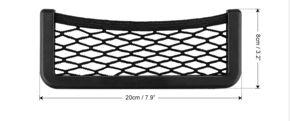 VVVIST универсальная маленькая Автомобильная Сетчатая Сумка, задняя сетка для хранения, карманная струнная сумка, сетчатый карман, органайзер, палочка-на бумажнике, сумка для телефона - Название цвета: Large