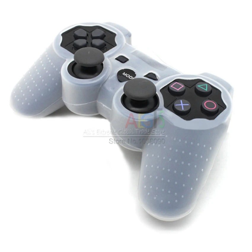 Чехол-накладка для контроллера PS3 для sony Playstation 3 PS3 Dualshock 3 Чехол-джойстик силиконовый чехол+ 2x силиконовые колпачки