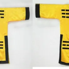 Унисекс даосизм костюмы даосский священник одежда Багуа облачение Тай Чи форма для боевых искусств халат желтый