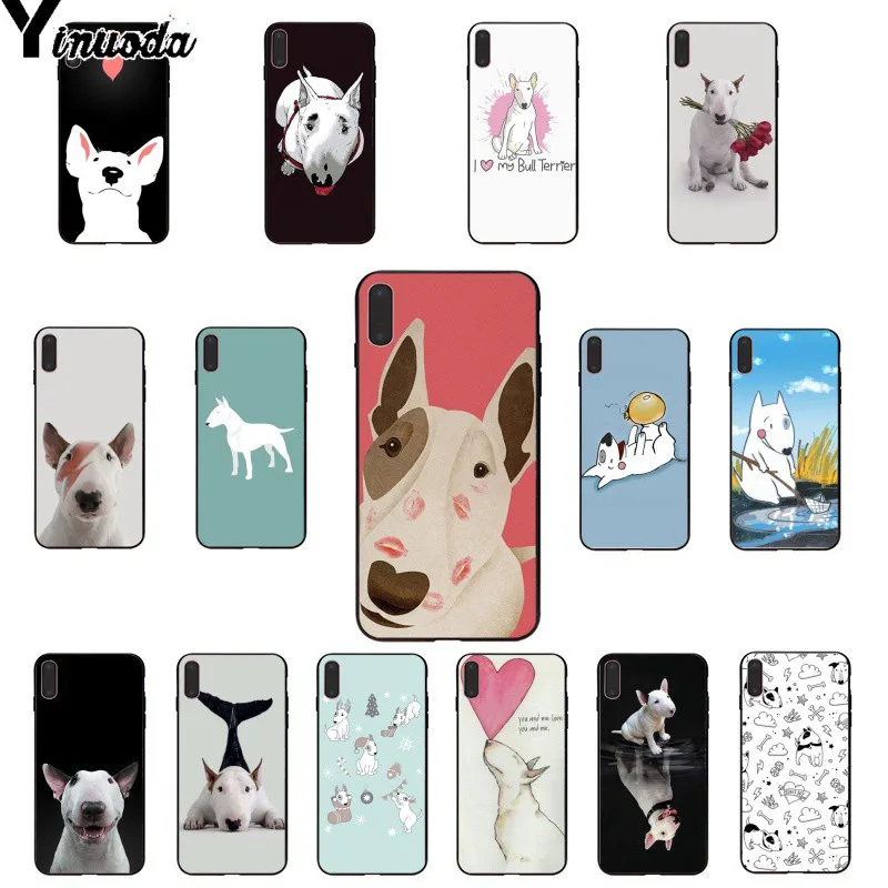 

Yinuoda bullterrier bull terrier dog DIY Luxury High-end Protector Case for iPhone 6S 6plus 7 7plus 8 8Plus X Xs MAX 5 5S XR