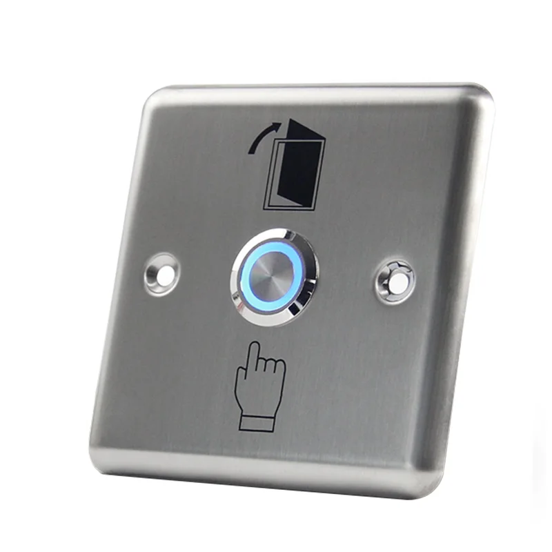 Stainless Steel Door Exit Button Waterproof Metal Access Switch LED Indicator Light NO Type NC | Обустройство дома