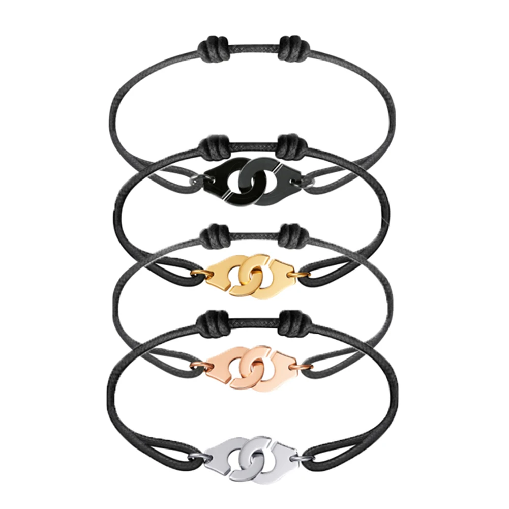 

Popular Famous Jewelry Woven Handcuffs Bracelet For Women And Men Rope Bracelets